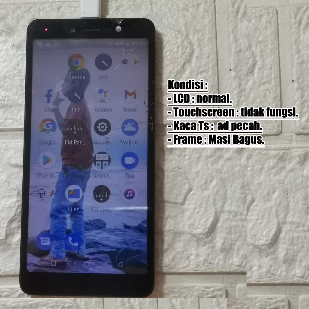 Lcd Frame Wiko Tommy 3 - W_K600 Original Copotan | Minus (Lihat Deskripsi) | ABS