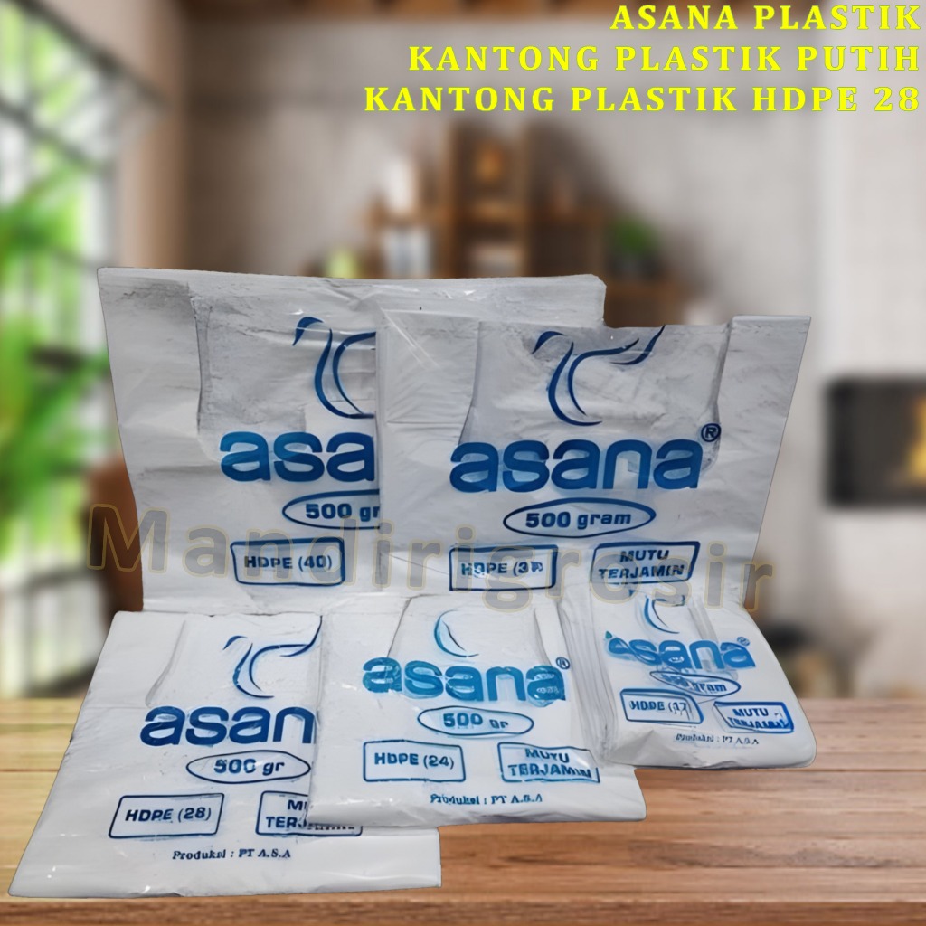 Kantong Plastik Putih * Asana Plastik * Kantong Plastik Hdpe 28 * 500gr