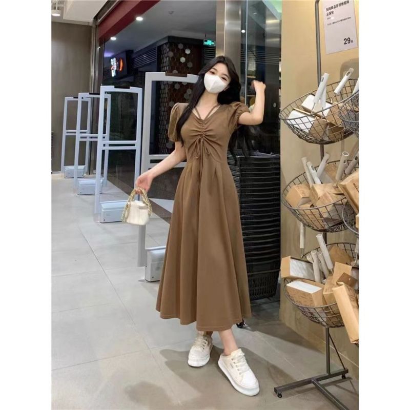 Cod Dress Gaun Wanita Casual Kekinian Korean Style