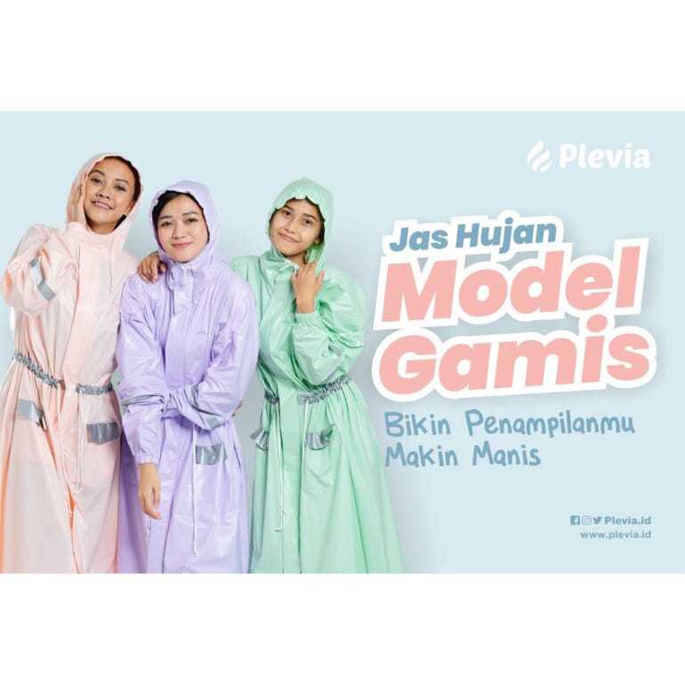 Jas hujan Gamis Salsabila Plevia 753 Jas Hujan Terusan Salsabila Jas Hujan Rok Panjang Wanita