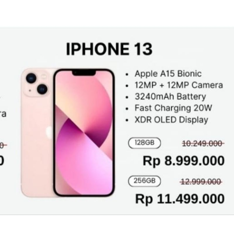 Apple iPhone 13 Mini A15 Bionic 128GB