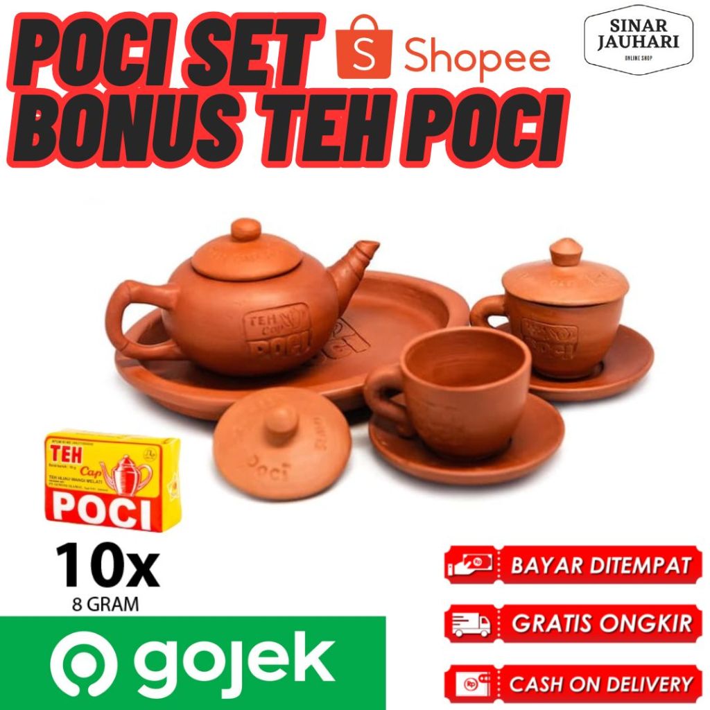 TEH POCI SET TANAH LIAT BONUS TEH