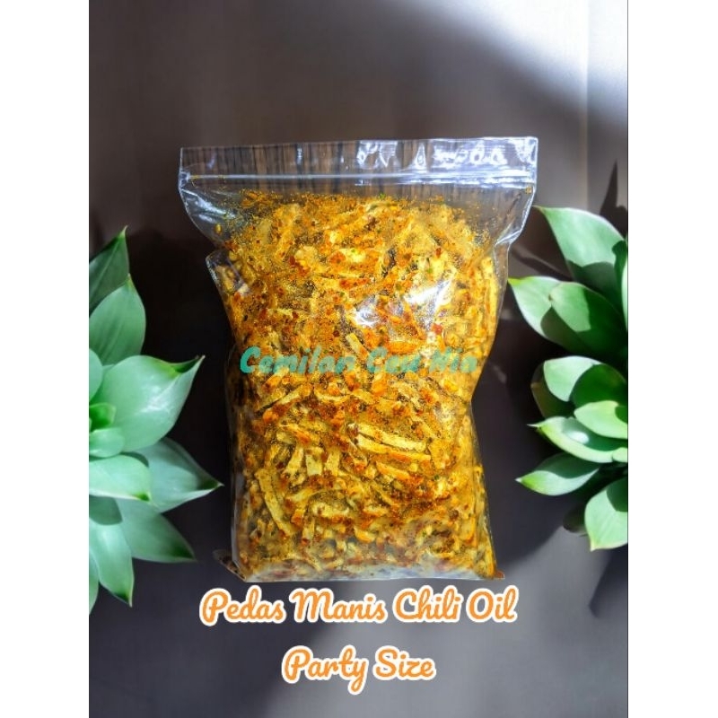 

Basreng Pedas Manis Chili Oil Daun Jeruk 500g