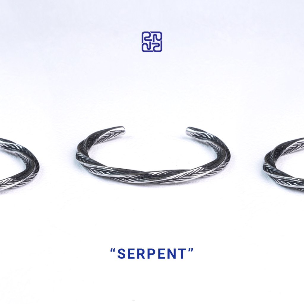 Racabel Serpent Bangle - Gelang Pria Wanita Stainless Steel Anti Karat