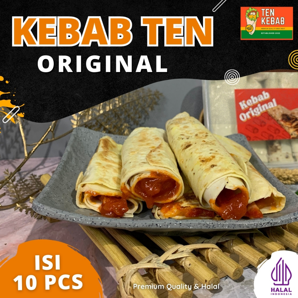 

TEN KEBAB Daging Sapi Original Authentic Turkish Taste | 1 Pack Isi 10 pcs | Cemilan Frozen