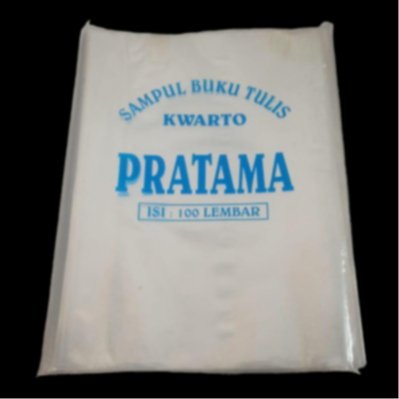 SAMPUL BUKU / SAMPUL PLASTIK / COVER BUKU TULIS / SAMPUL KWARTO PRATAMA BIRU - 10 LEMBAR