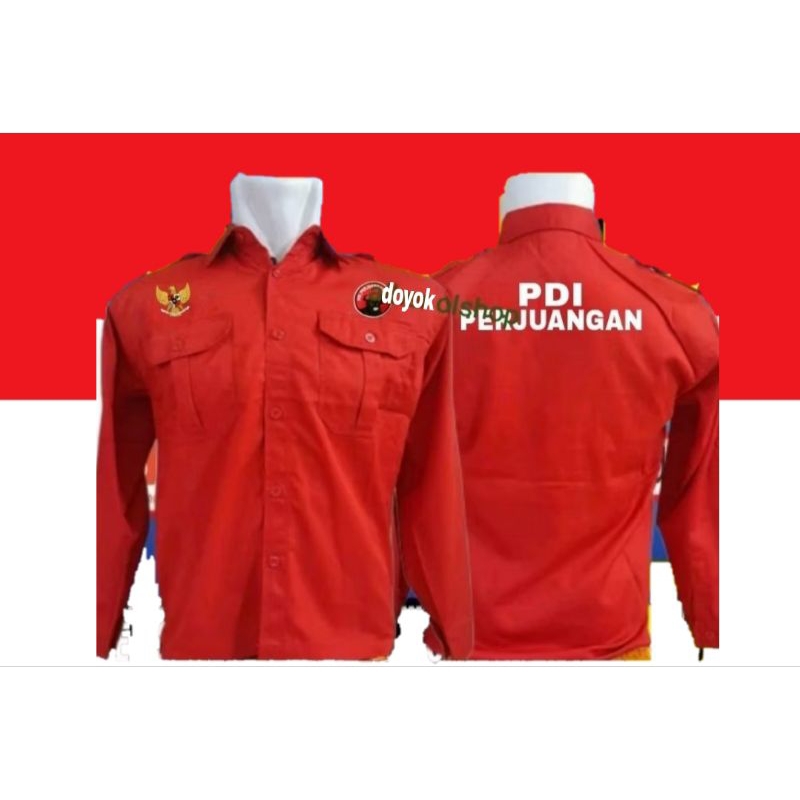 kemeja partai PDI seragam PDI pdh PDI baju PDI kemeja kerja PDI seragam kerja PDI pdh kerja PDI paka