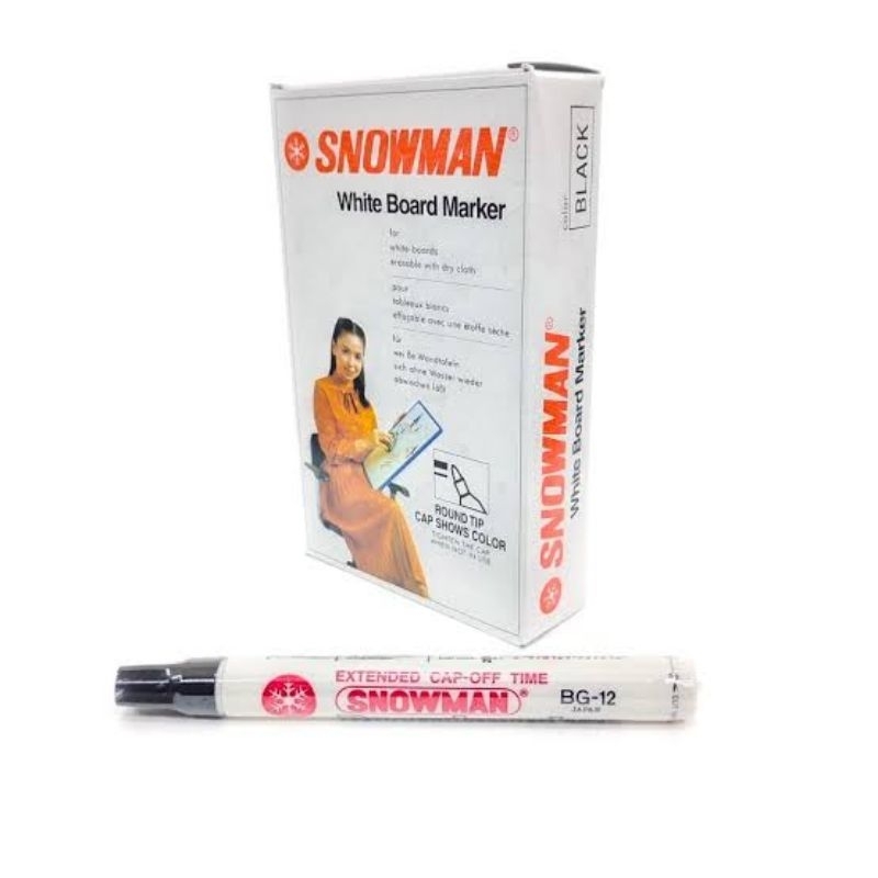 

Spidol Snowman whiteboard hitam 1 pcs/bisa dihapus