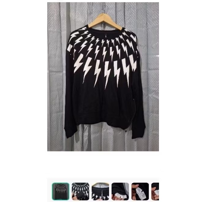 Crewneck Neil Barret Thunderbolt size tag S