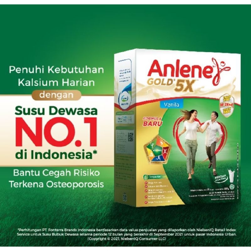 

Anlene gold 5x Susu Bubuk Dewasa Vanilla 850g -Nutrisi tinggi kalsium untuk tulang & sendi