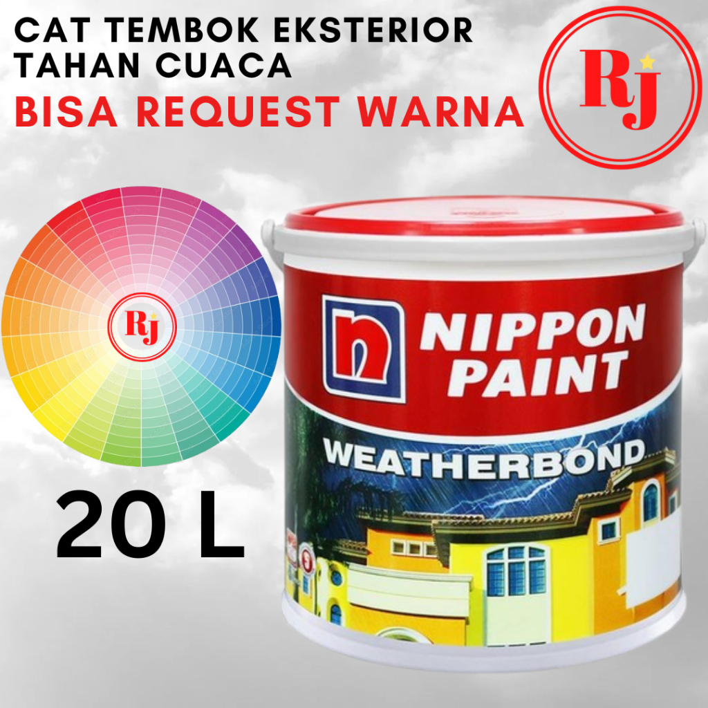 [OJEK] CAT TEMBOK EKSTERRIOR WEATHERBOND NIPPON PAINT 20 LITER 25 KG / TAHAN CUACA PANAS HUJAN