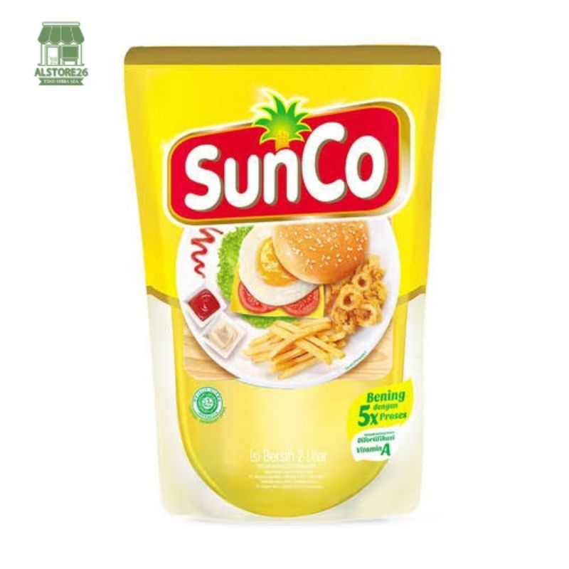 

Minyak Goreng SunCo Refill 2liter bening bersih 5× proses