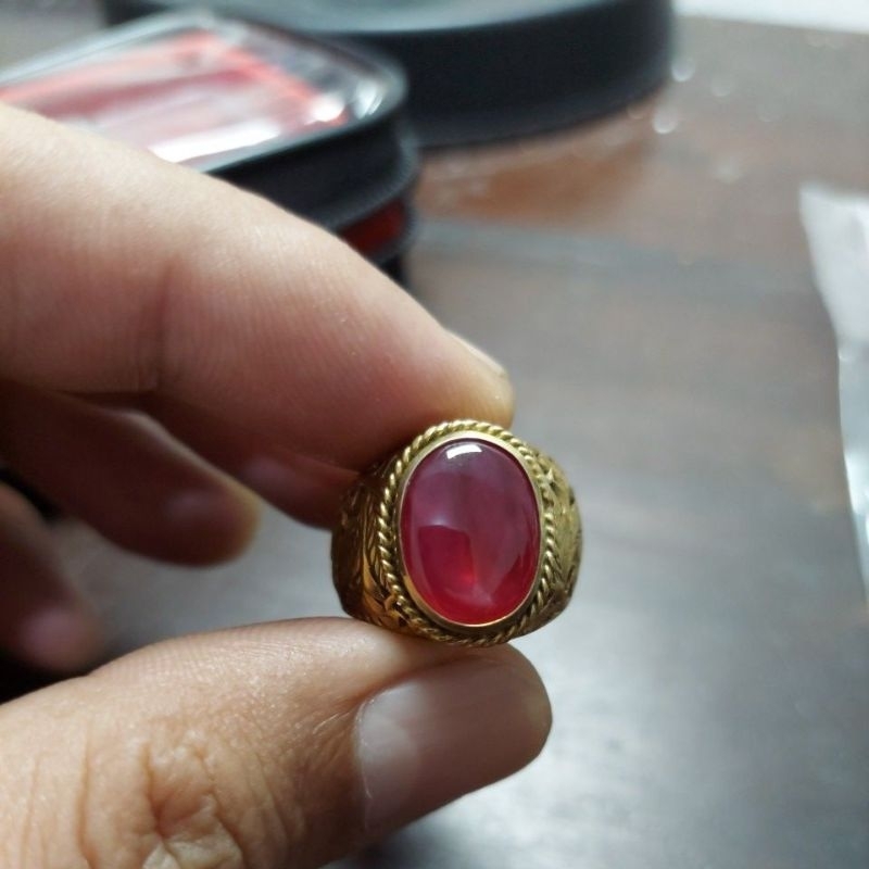 cincin ruby ring perak