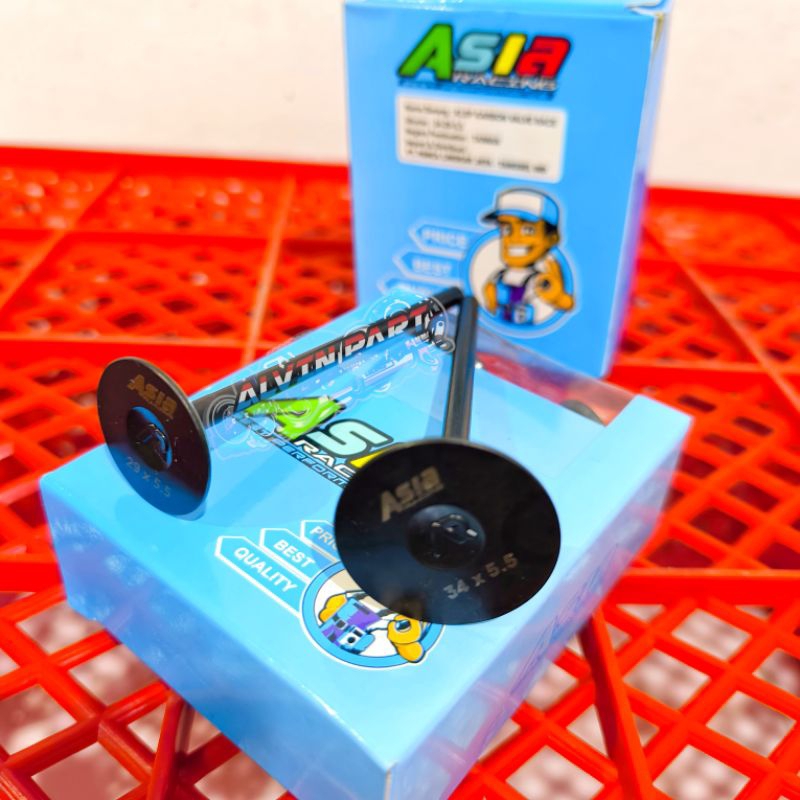 klep 34/29 batang 5.5 panjang 100mm klep ASIA RACING BY KAWAHARA 34/29 5.5