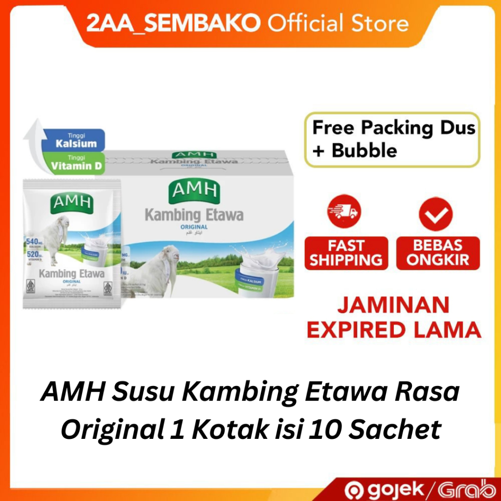 

AMH Susu Kambing Etawa Rasa Original 1 Kotak isi 10 Sachet