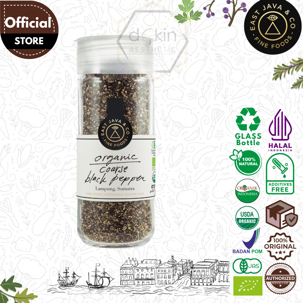 

East Java & Co Organic Coarse Black Pepper - 55g (Lada Hitam Kasar Organik)