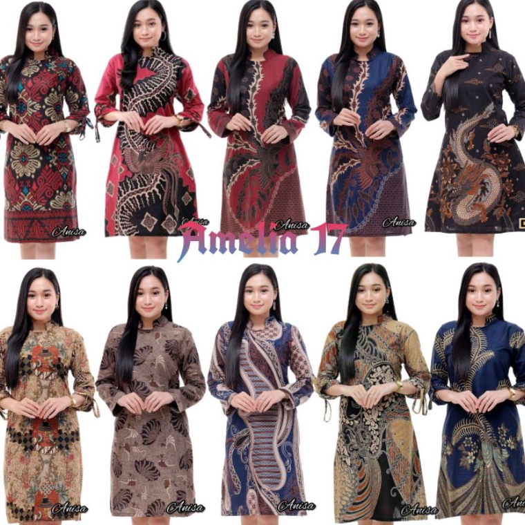 KODE B22T Tunik batik wanita kekinian terbaru  baju batik tunik atasan muslim  tunik batik kantor  t