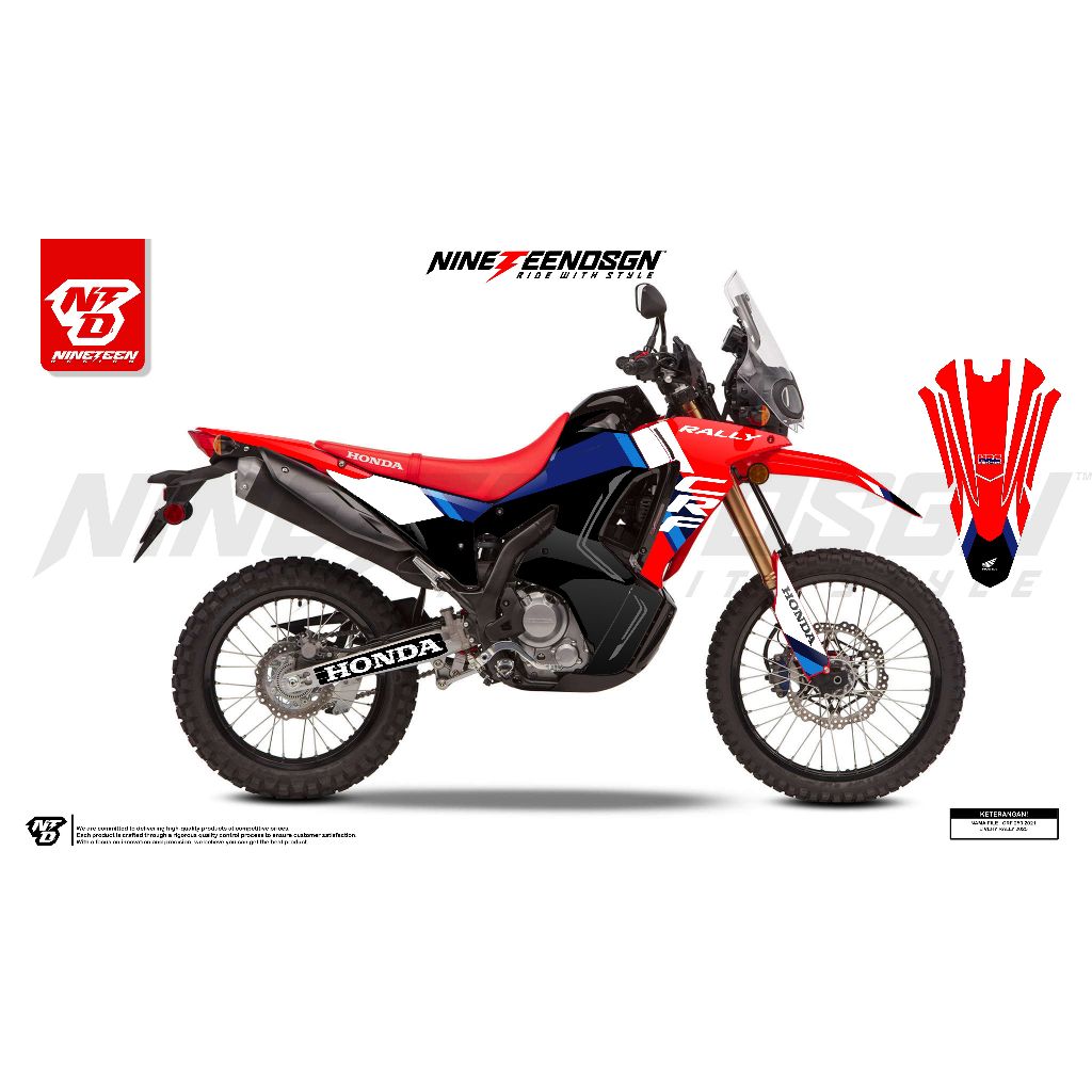 Decal Stiker CRF 250 Rally 2025 Livery