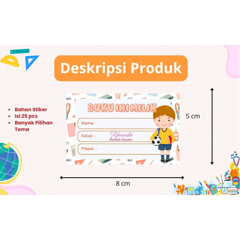 

Stiker Mapel (1) - Sticker label nama - Stiker Buku Sekolah Tema Anak Laki Laki