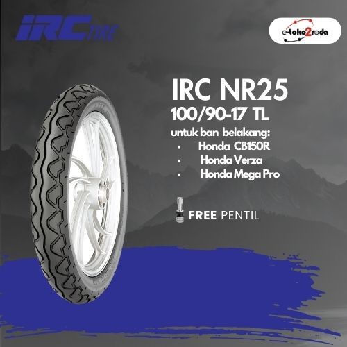 BAN IRC TUBELESS NR25 100/90 RING 17