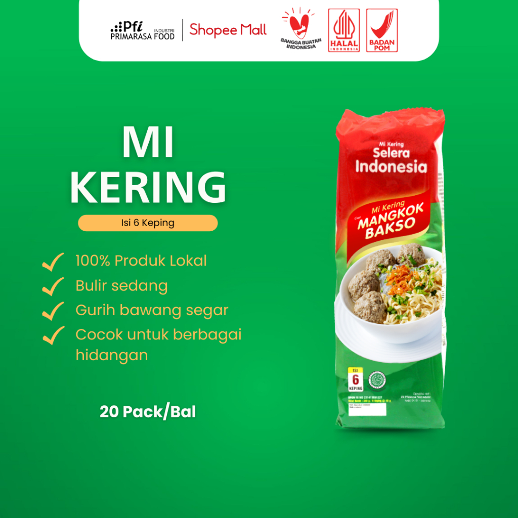 

Mie Mangkok Bakso Isi 6 Keping