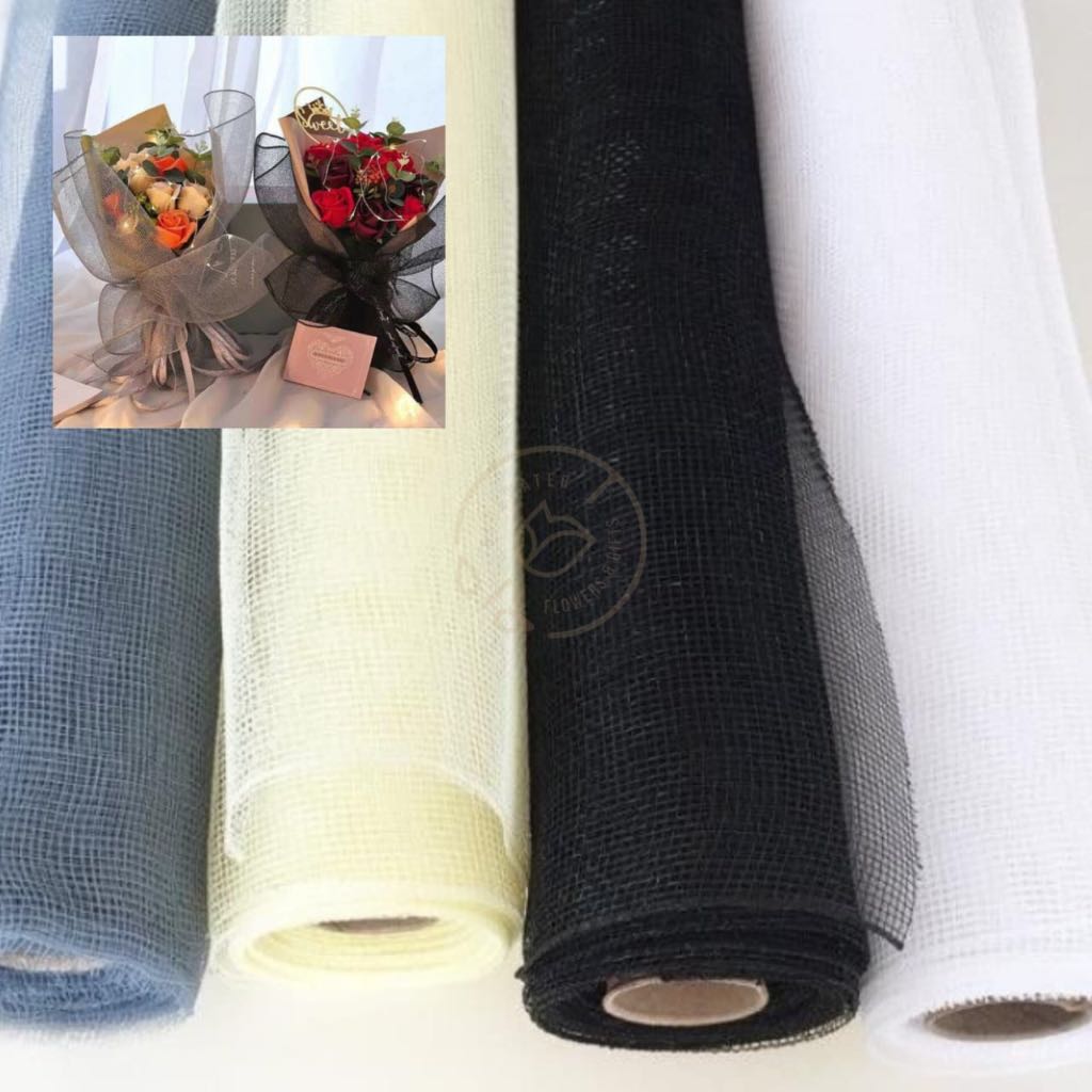 

[1 Roll] Kain Mesh Tile Jaring Buket Bunga Wrapping Bouquet