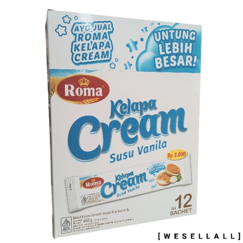 

Biskuit Roma Kelapa Cream Susu Vanila Sandwich 480 gr (12 Bungkus @ 40 gr) | 0098ECE