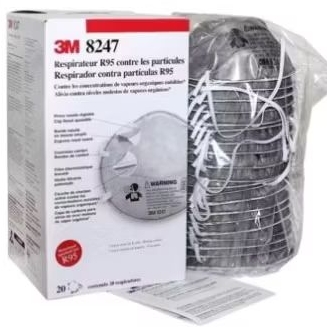 MASKER 3M 8247 R95 PARTICULATE RESPIRATOR / 3M MASKER 8247 R95