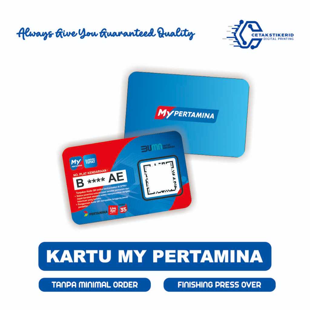 

Cetak Kartu Pelajar ID Card Bahan PVC Press Over