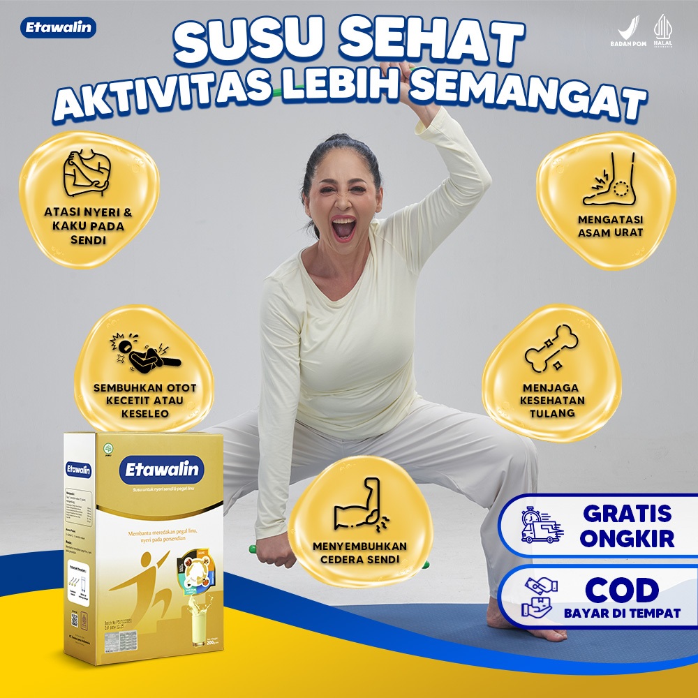 

Etawalin – Susu Etawa Atasi Nyeri Sendi Tingkatkan KepadatanTulang Sendi Susu Anti Asam Urat Rematik