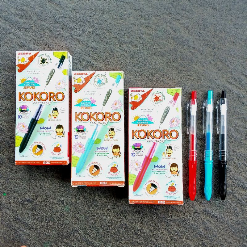 

Pulpen Ballpoint Zebra Kokoro 0.5mm ( 12 Pcs ) [ Original ] Produk by Zebra