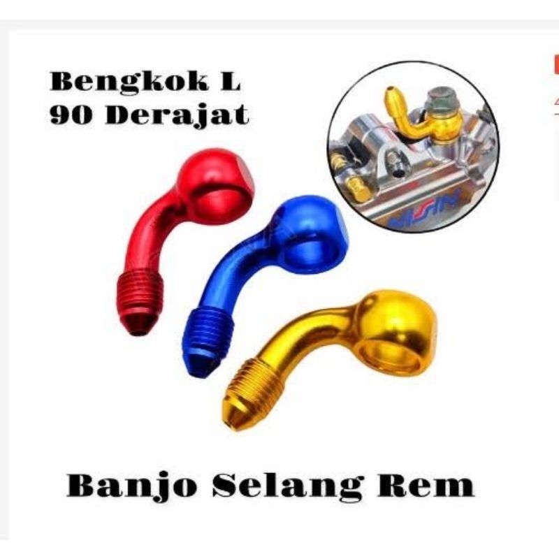 Banjo Bengkok Sambungan Selang Rem Kaliper Baut Banjo L Universal