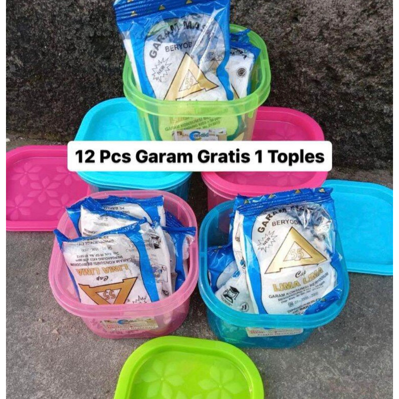 

12 Pcs Garam Halus 100gram Gratis 1 Toples