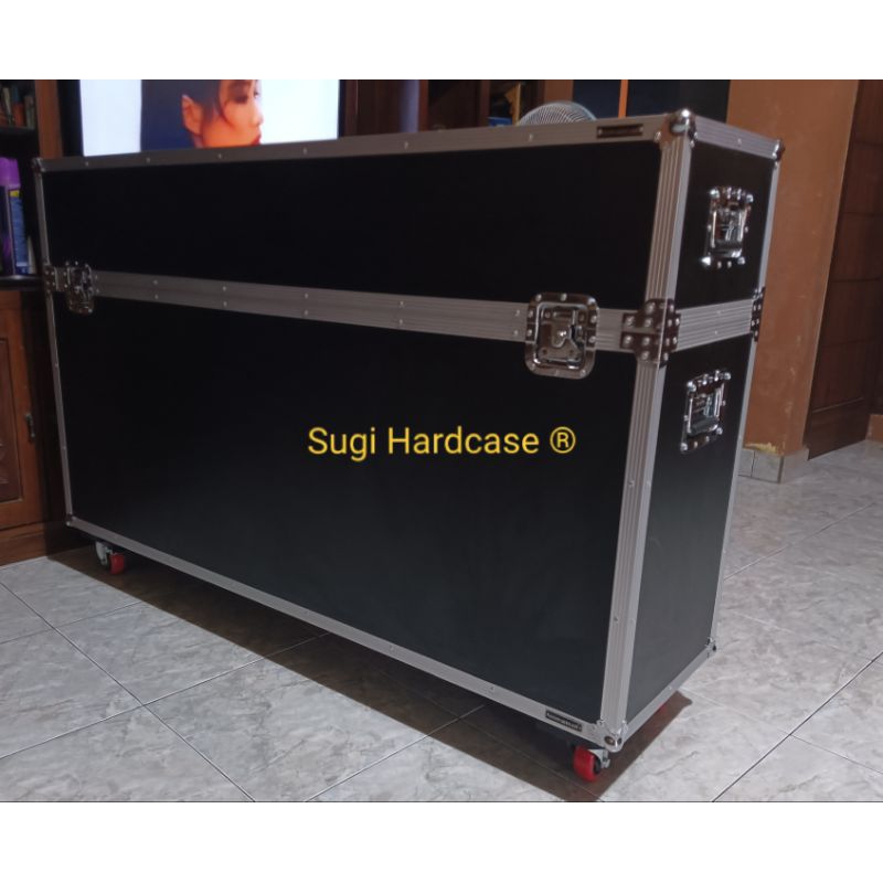 Hardcase Smart Tv 75 Inchi Isi 2 Unit + Roda