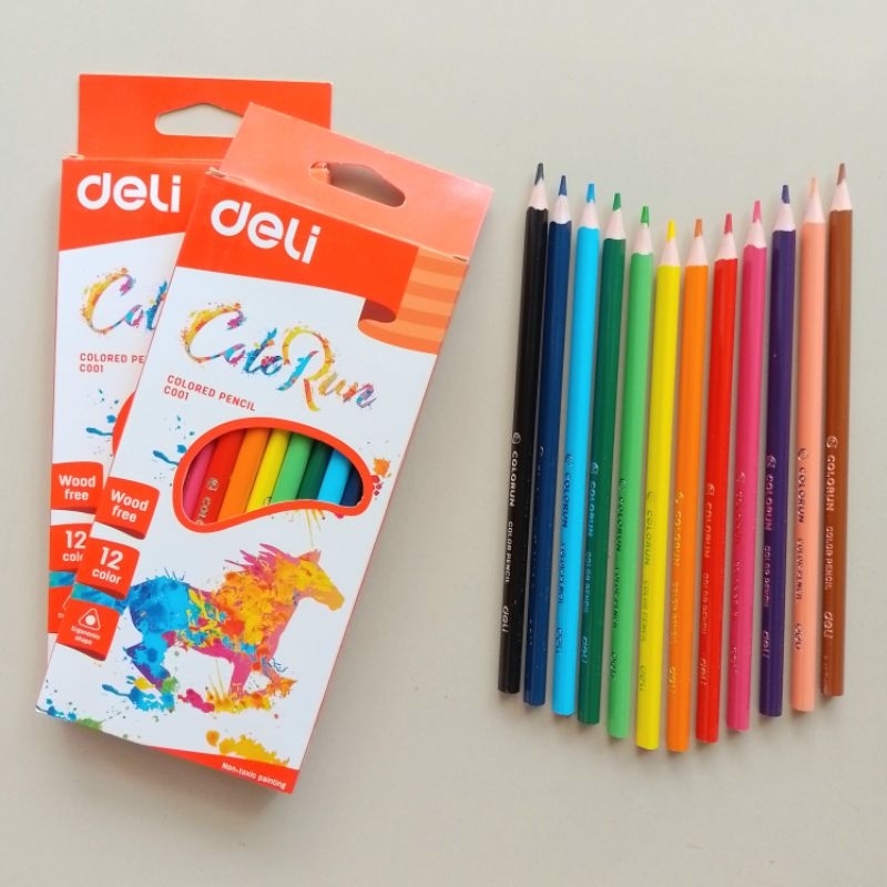 

Pensil Warna Colored Pencil Deli C001 12 Warna ( Set ) [ Original ]