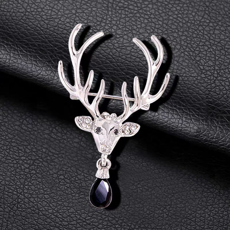 Elfindo- 098 Lapel Pin Bros Jas Kepala Rusa Pin Lecana Aksesoris Pria Jas Blajer Fashion Kekinian