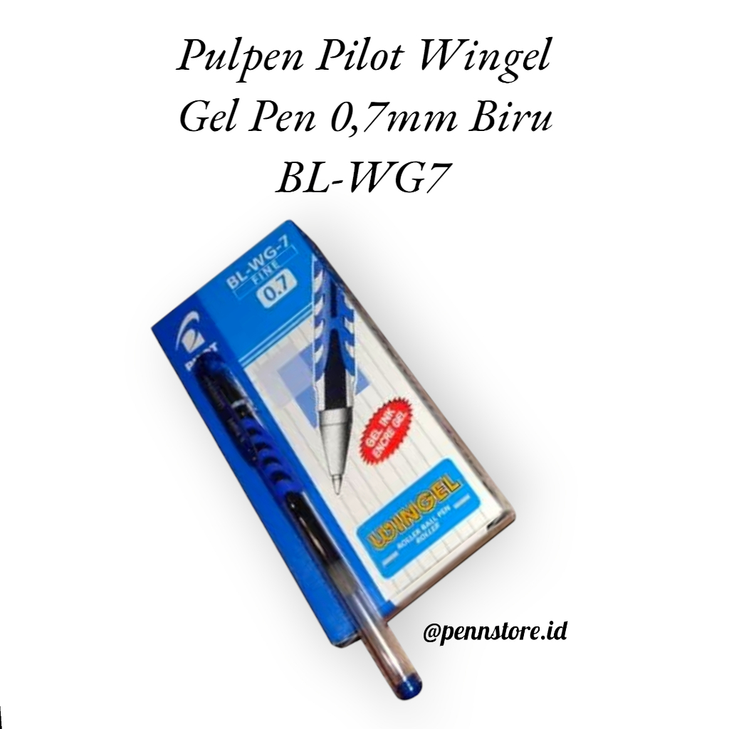 

(pcs) Pulpen Pilot Wingel Gel Pen 0,7mm Biru - Ballpoint Jel Pilot BL-WG 7