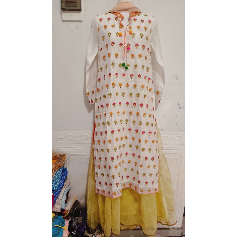 BAJU INDIA/KURTI SET ROK CETAR BORDIR ROK MEGAR PL