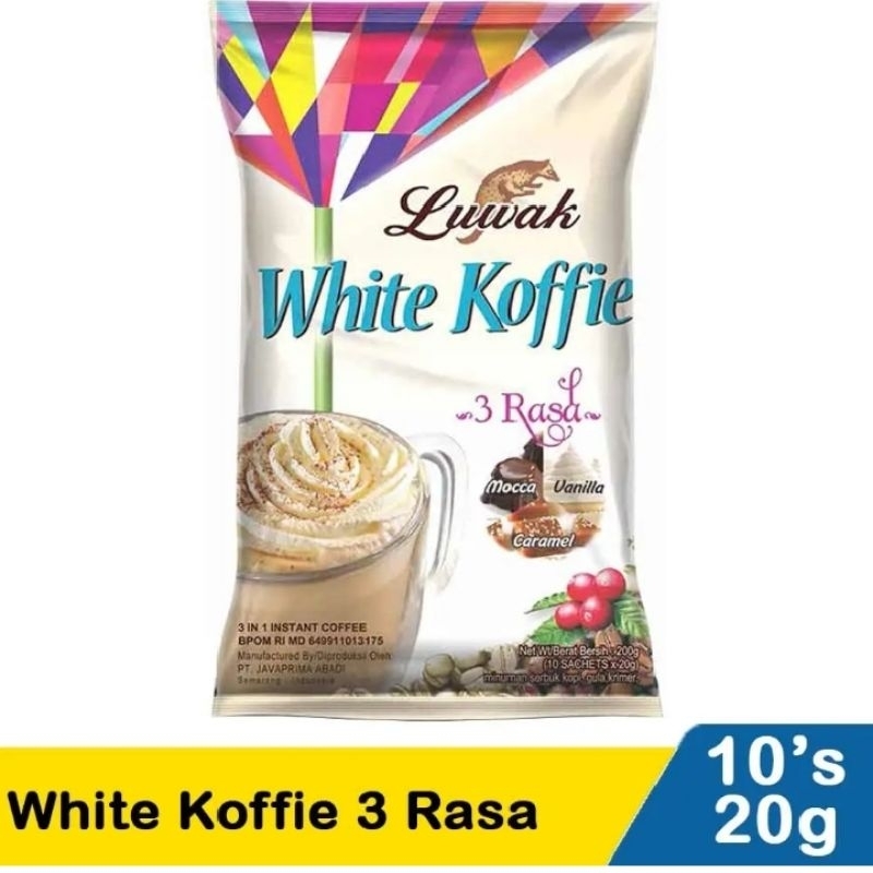 

Luwak White Koffie 3 Rasa Bag (10x20gr) 10sachet