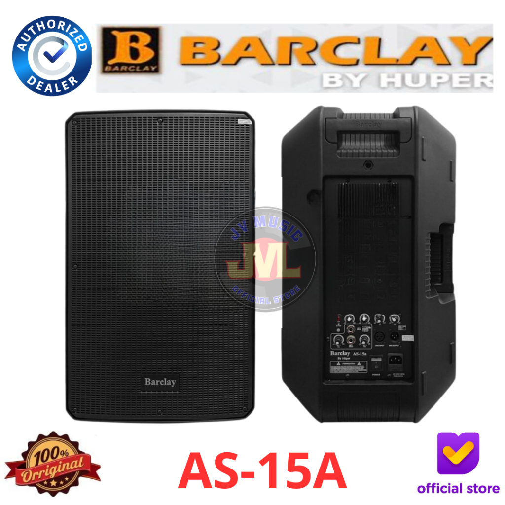 Barclay By Huper AS15A 15-Inch Speaker Aktif Barclay AS-15A Active Speaker