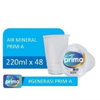 

air mineral gelas 220ml prima 1 dus isi 48 Gojek Only