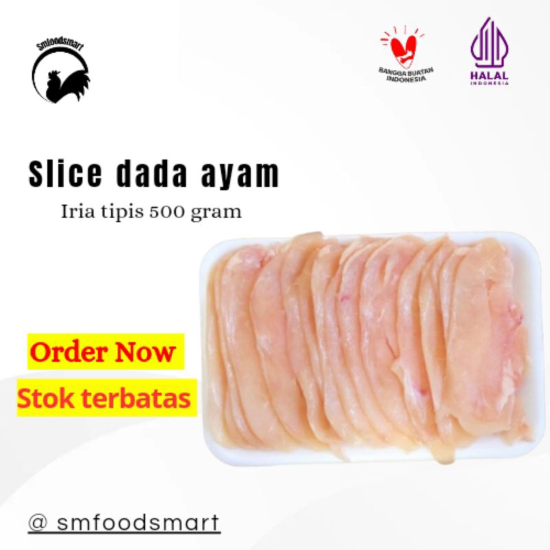 

daging dada ayam slice iris tipis 500 gram