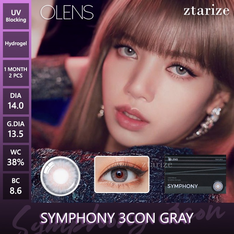 ztarize - Ready Stock - OLENS Symphony 3con Gray 1 Month Soft Contact Lens 1 Pair - OLENS x BLACKPIN