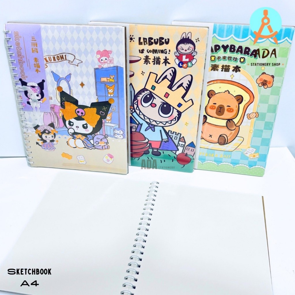 

SKETCHBOOK A4 RING /BUKU gambar /LABUBU/CAPYBARA/BUKU GAMBAR