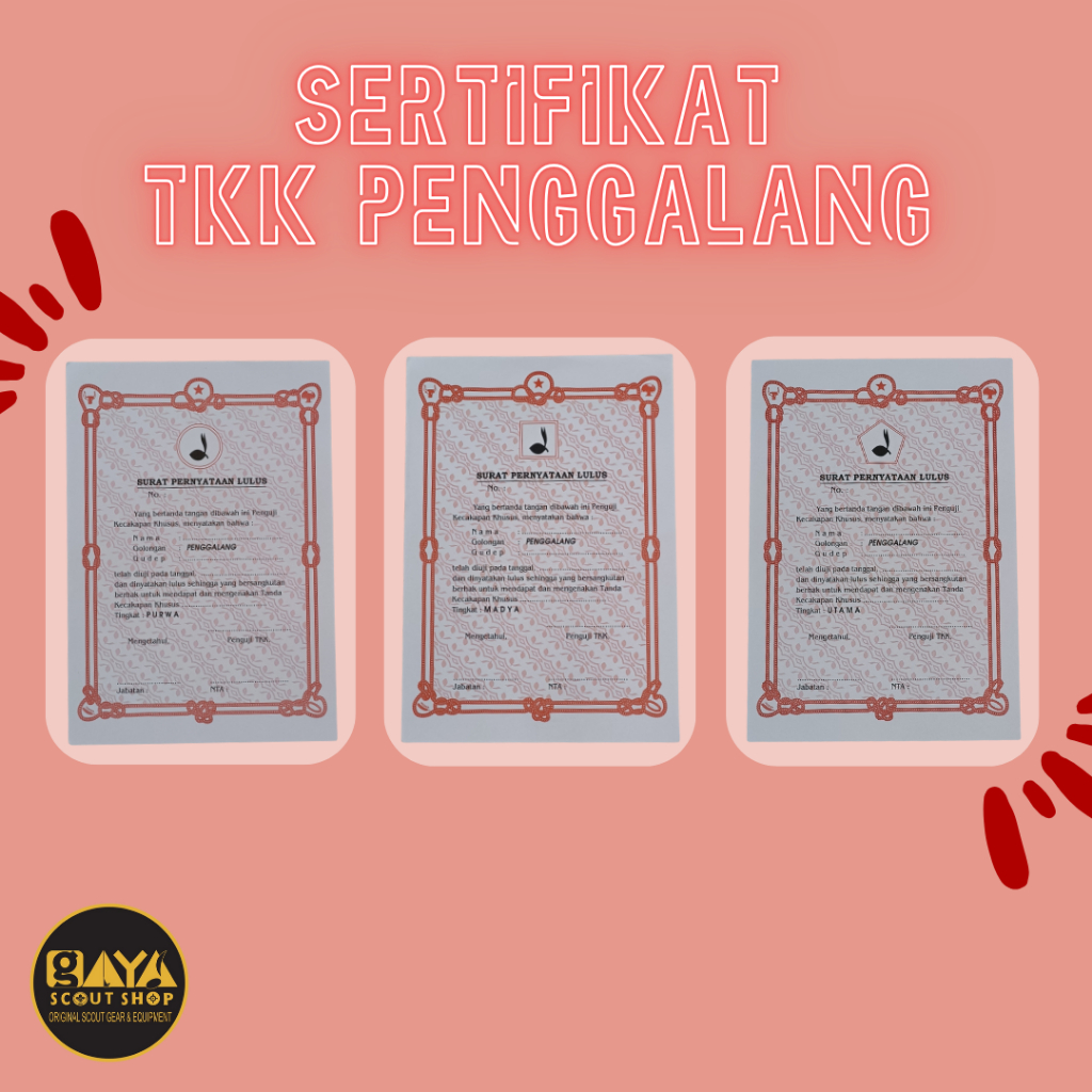 

Sertifikat TKK Penggalang Purwa, Madya, dan Utama Termurah