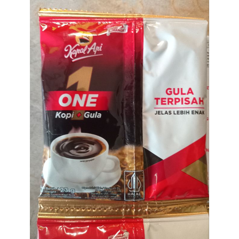 

kapal api one kopi + gula terpisah 10 sachet