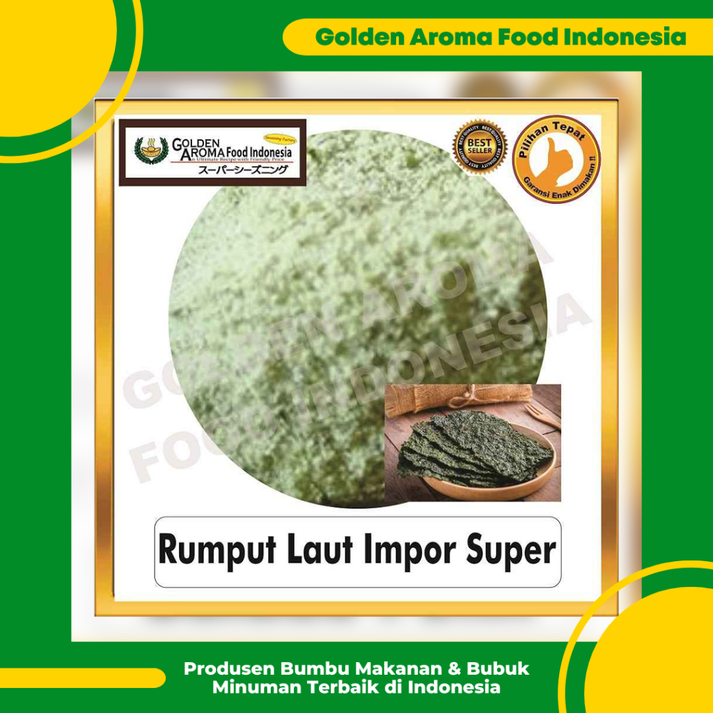 

Bumbu Tabur Rasa Rumput Laut Impor Super 1 Kg Jual Bumbu Tabur Rasa Rumput Laut 1Kg, Terbaik GAFI