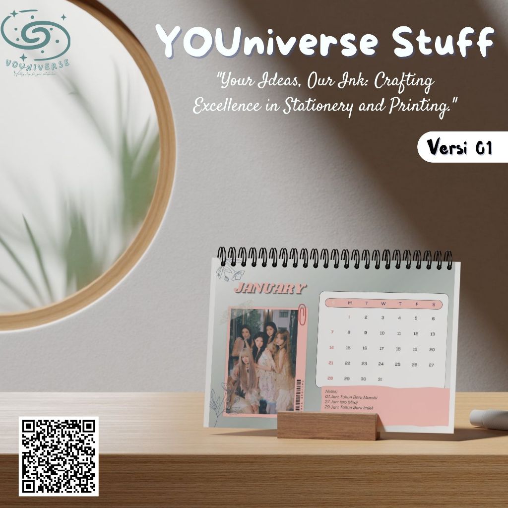 

ILLIT I'll Like You Kalender Meja 2025 / Desk Calendar 2025 A5 Murah