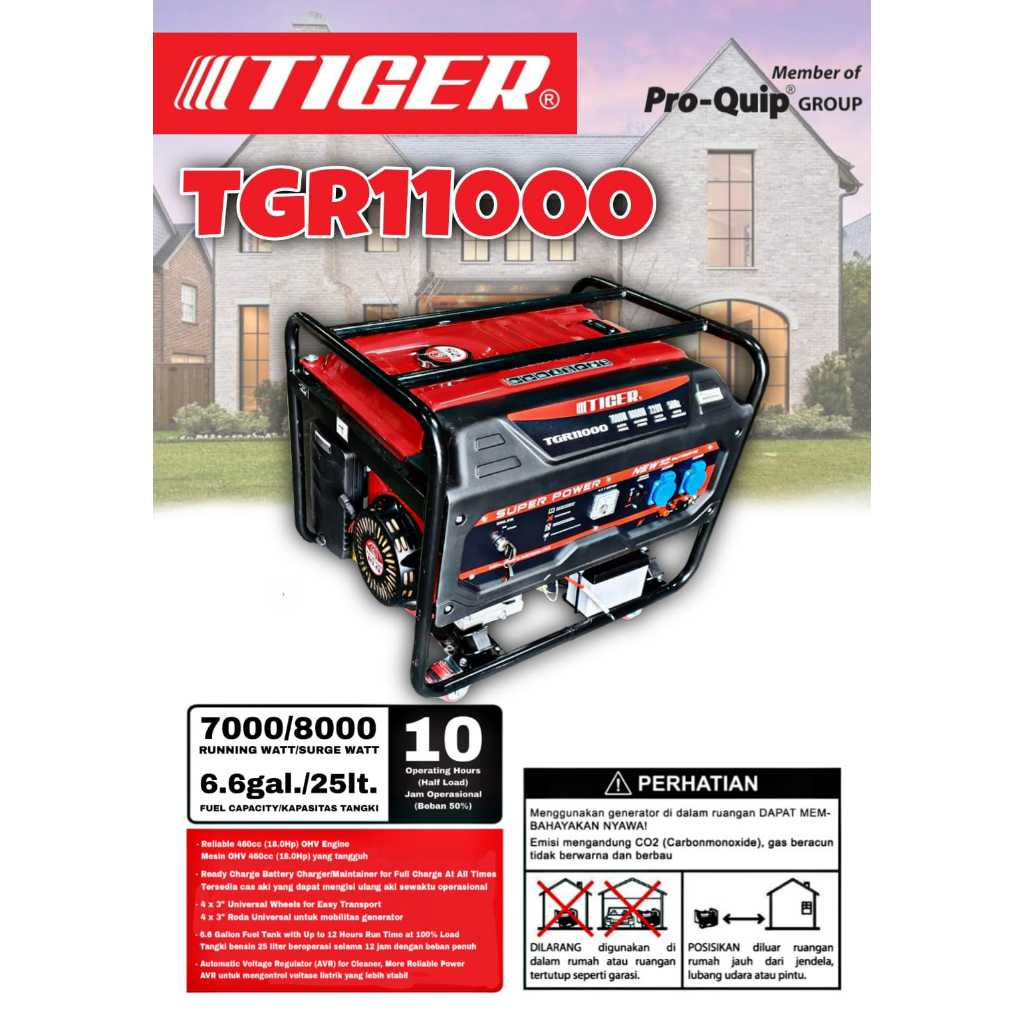 Genset Tiger 7000/8000 watt TGR11000