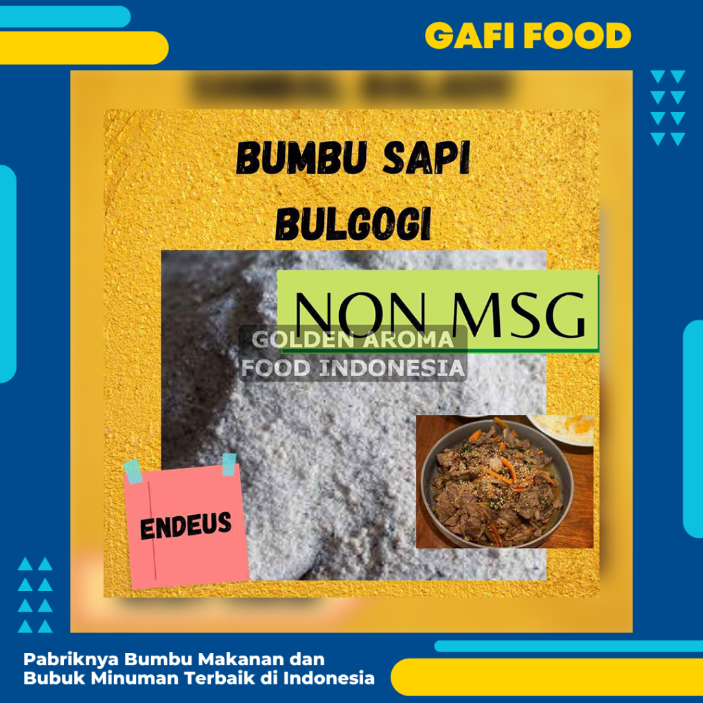 

BUMBU TABUR SAPI BULGOGI NON MSG 1 KG FOOD GRADE 1Kg Bubuk Bumbu Kerupuk Popcorn Usaha Kentang